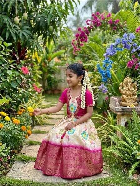 Chandrika Kids Coat Gown Pure Sikk Wholesale children clothing in Gujarat